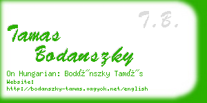 tamas bodanszky business card